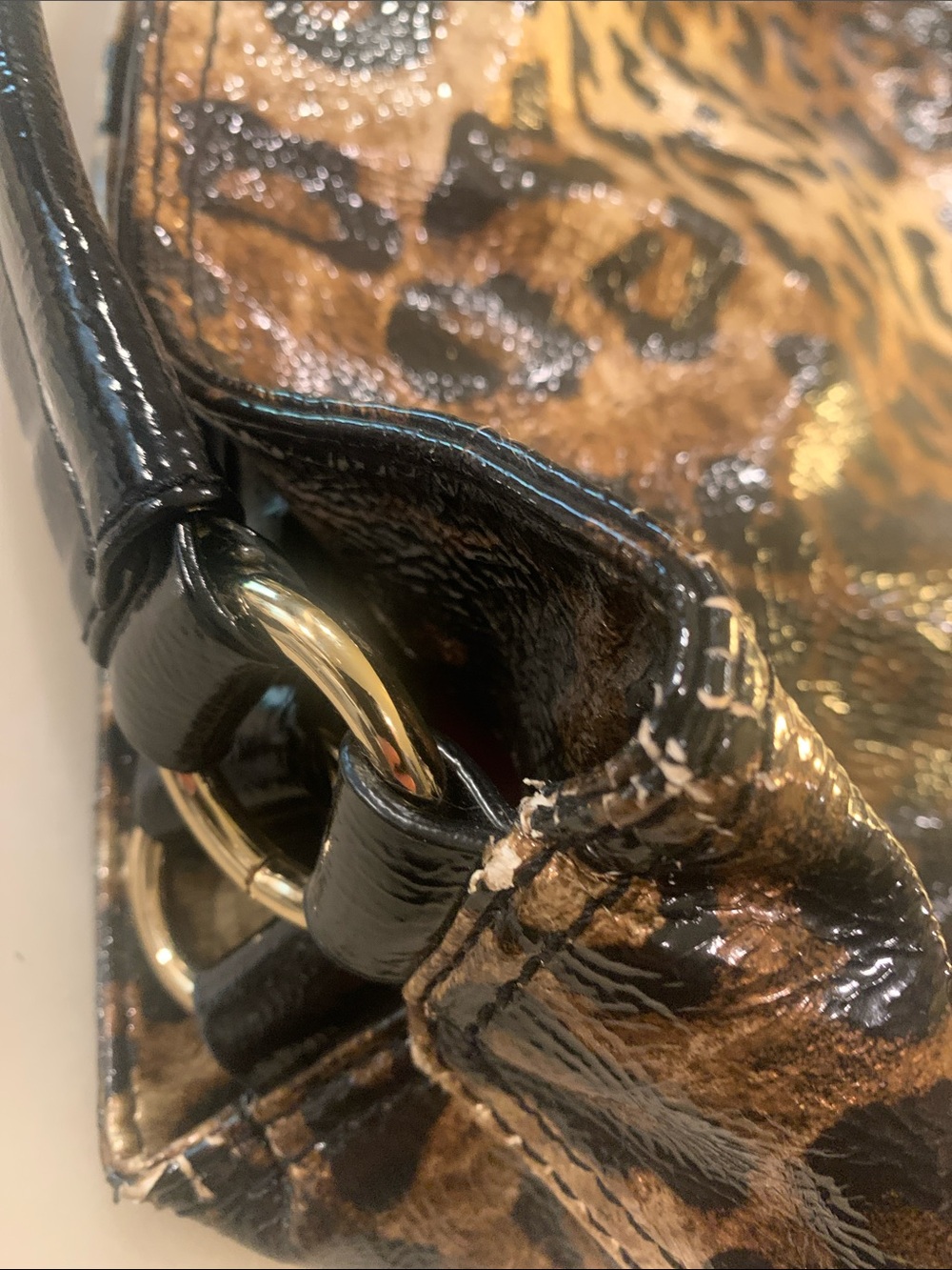Gianni Bini Leopard and Tan Satchel - Picture 12 of 15